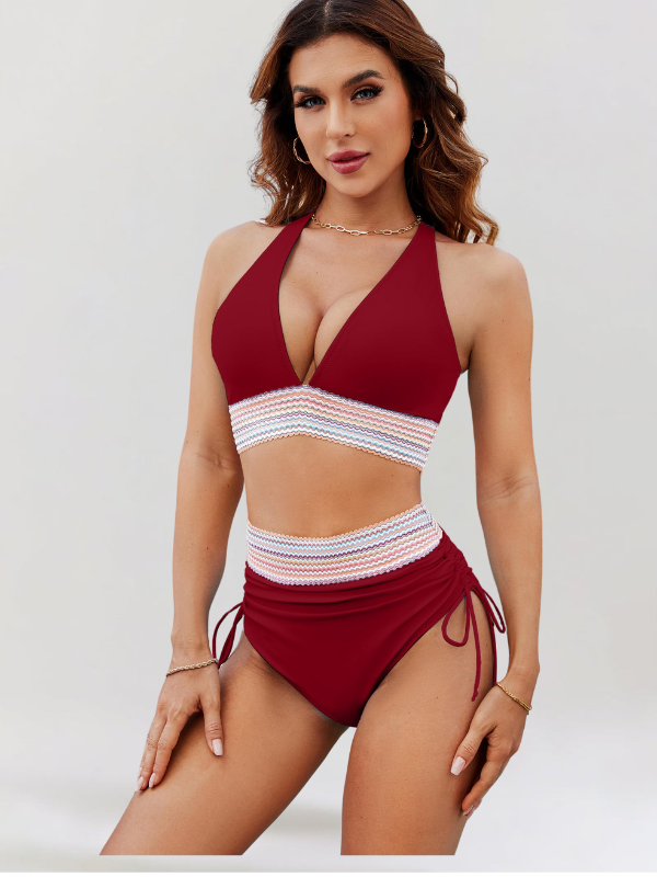 Isabella – High-Waisted Bikini Set with Tummy Control