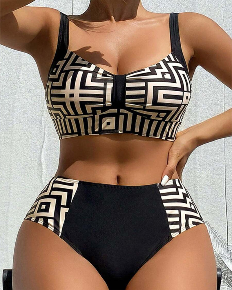 Isabelle - Stylish Two-Piece Patterned Bikini