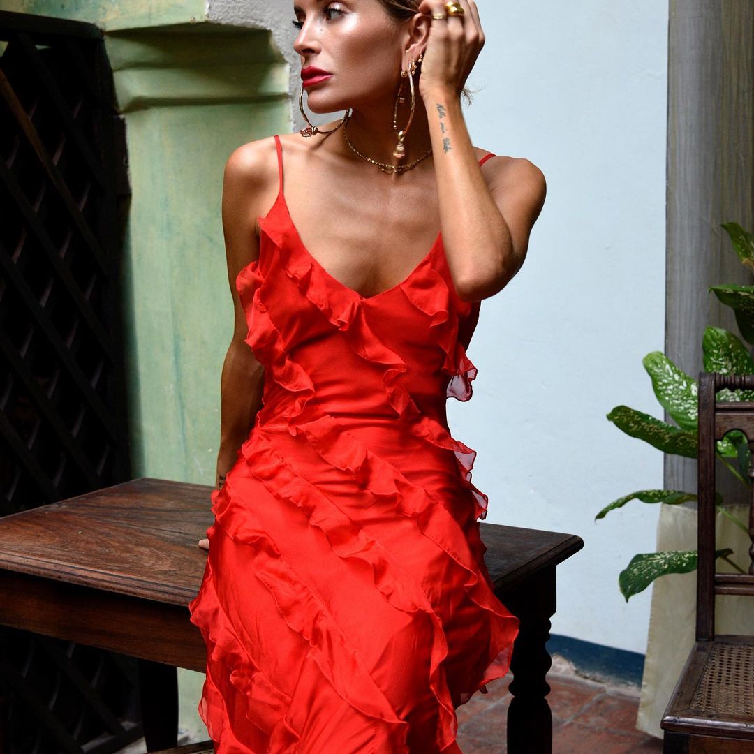 ZARA® DRESS WITH RUFFLES