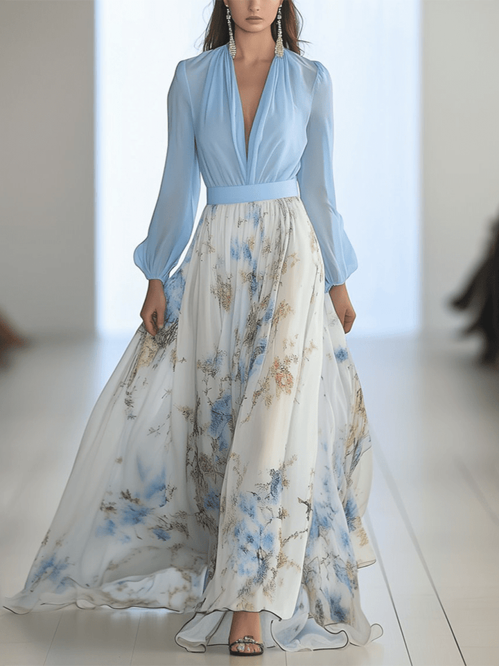 MIMI® LONG DRESS FLORAL PRINT