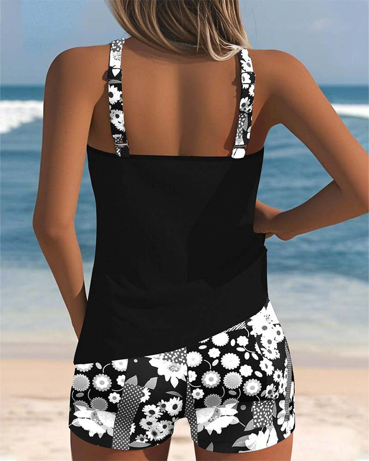 Ella - Floral Print Two-Piece Swim Set