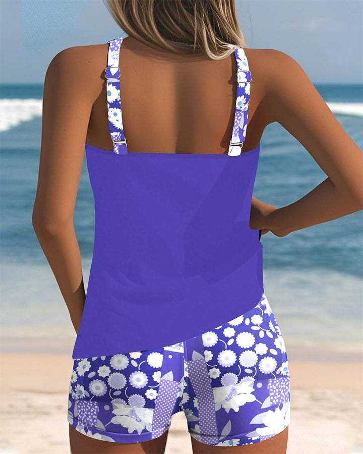 Ella - Floral Print Two-Piece Swim Set