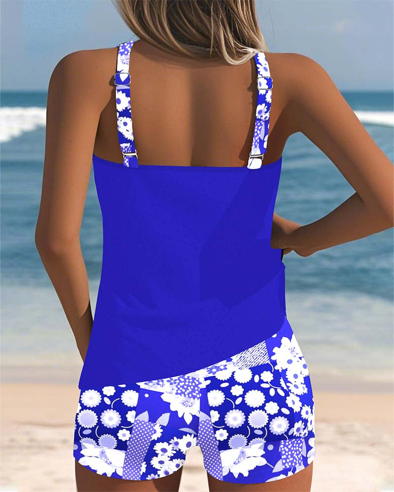 Ella - Floral Print Two-Piece Swim Set