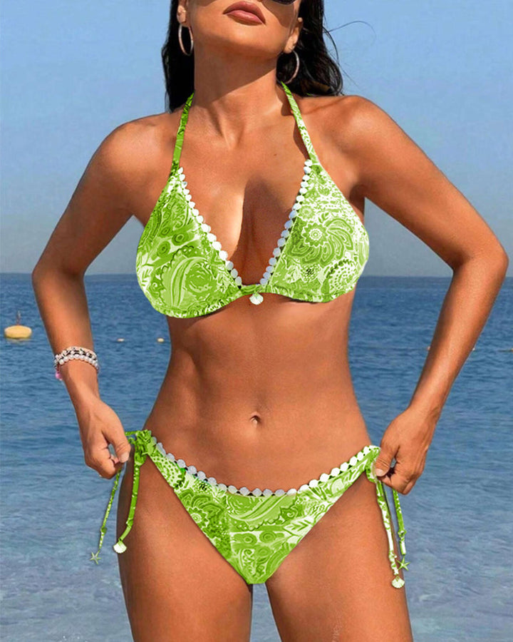 Georgia - Vibrant Lace Neck-Tie Bikini