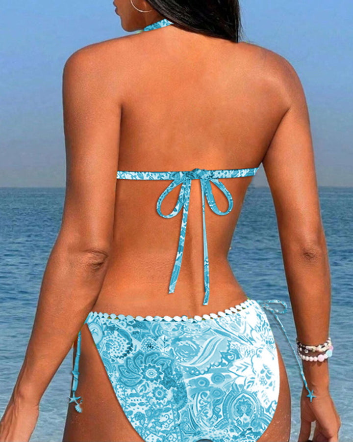 Georgia - Vibrant Lace Neck-Tie Bikini