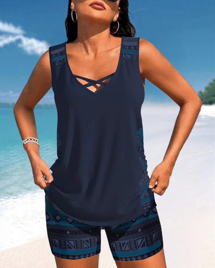 Tahlia - Tankini Featuring Geometric Print