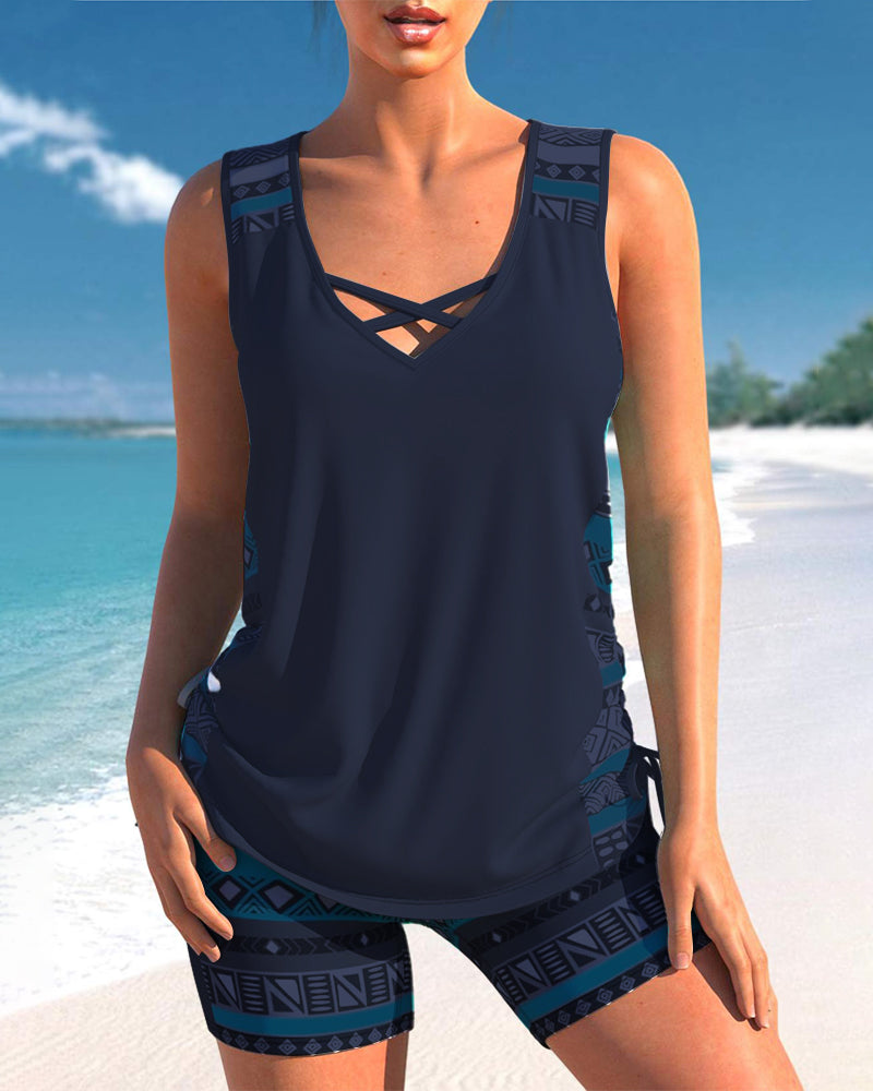 Tahlia - Tankini Featuring Geometric Print