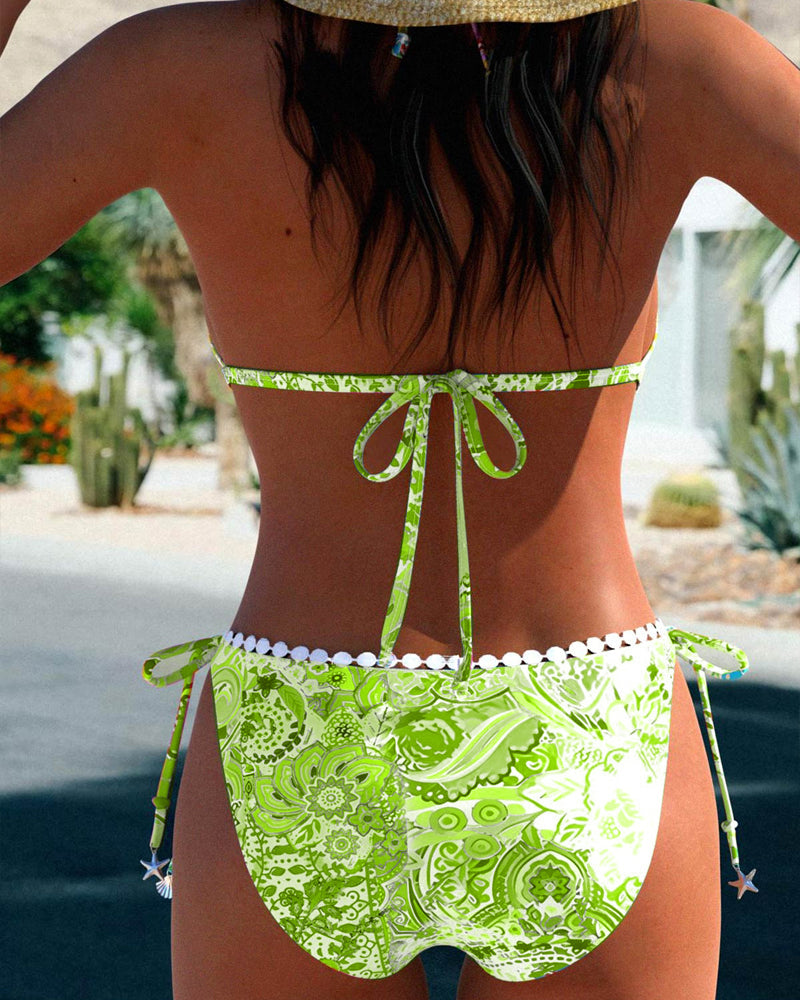 Georgia - Vibrant Lace Neck-Tie Bikini
