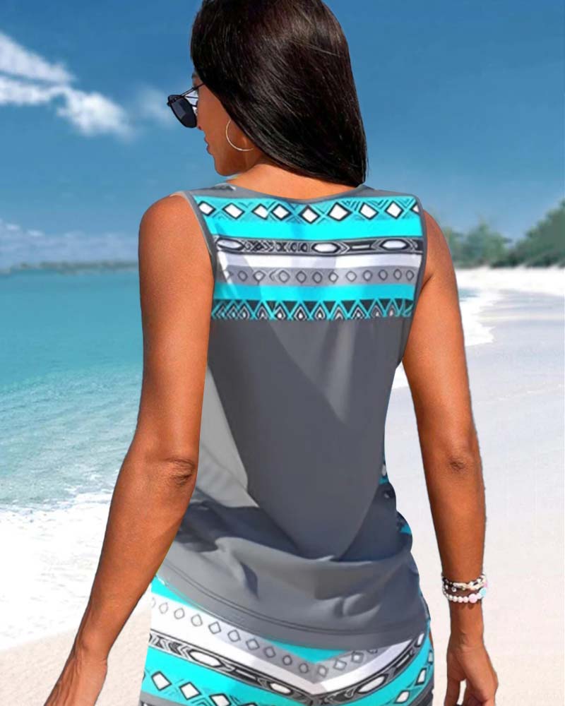 Tahlia - Tankini Featuring Geometric Print