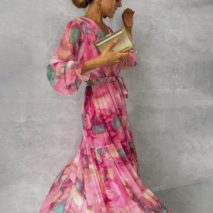Meli | floral pattern wrap dress