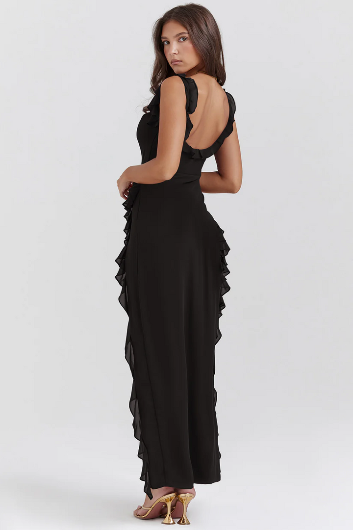 Amira Long Dress – Dark Plum