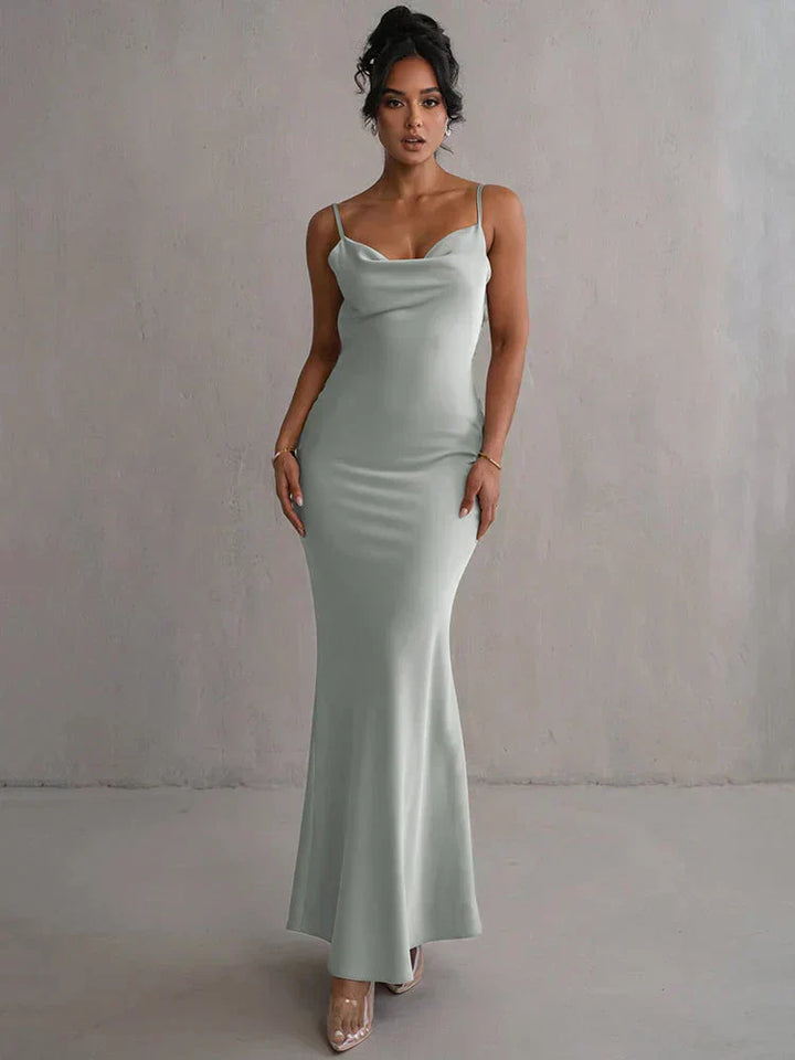 CASSIANE® SATIN FLOWER DRESS