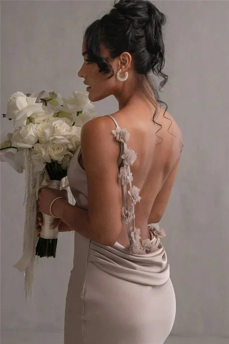 CASSIANE® SATIN FLOWER DRESS