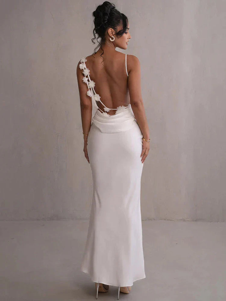 CASSIANE® SATIN FLOWER DRESS