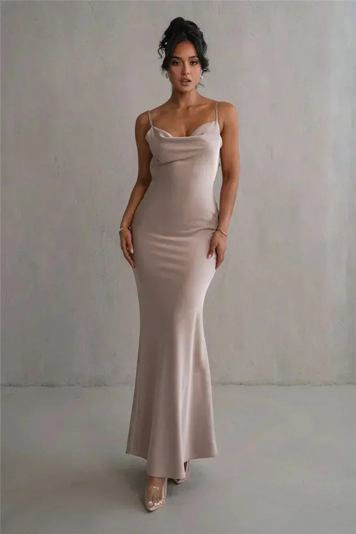 CASSIANE® SATIN FLOWER DRESS