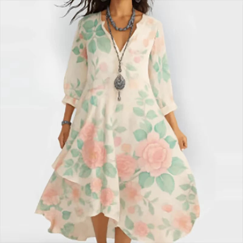 OLIVIA® | Elegant Floral Midi Dress