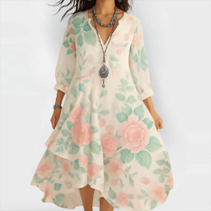 OLIVIA® | Elegant Floral Midi Dress