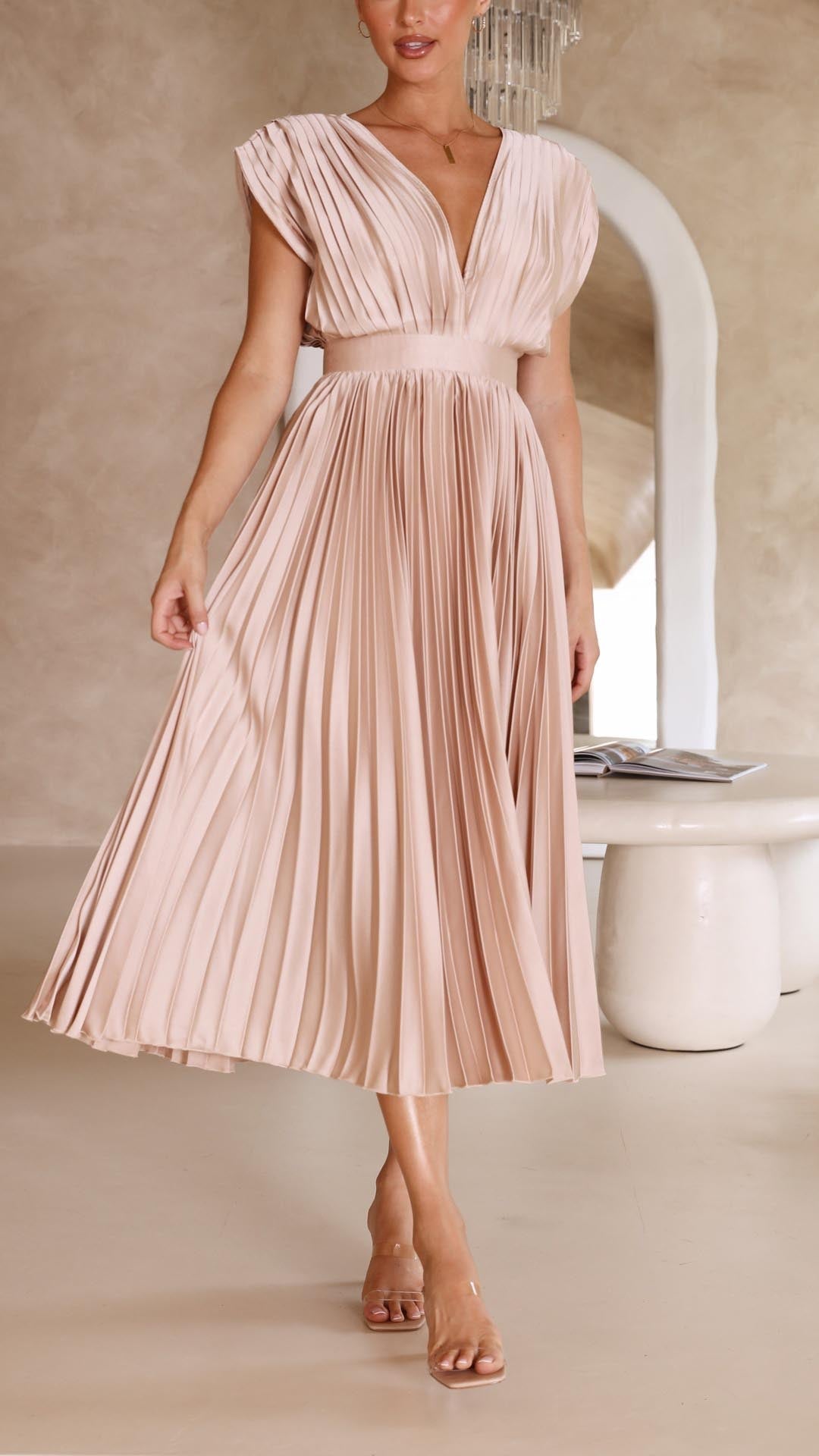 ALEXIS® ELEGANT PLEATED DRESS