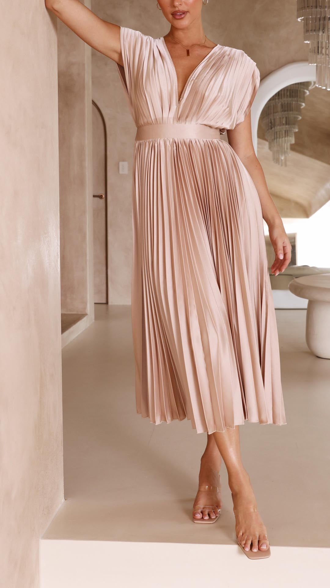 ALEXIS® ELEGANT PLEATED DRESS