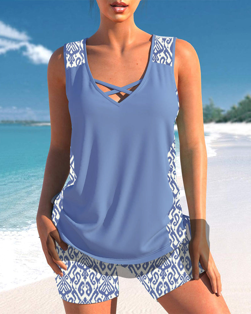 Tahlia - Tankini Featuring Geometric Print