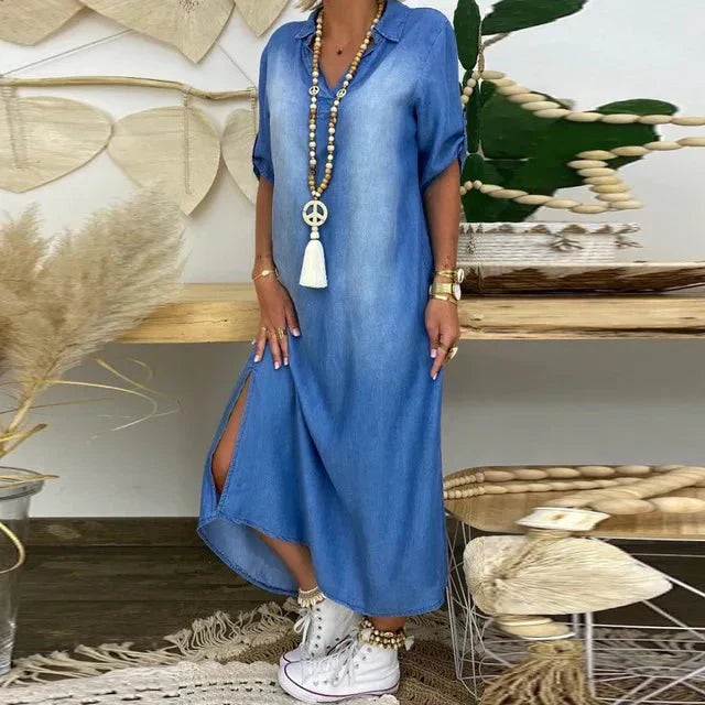 Gloria | Comfortable Denim Dress
