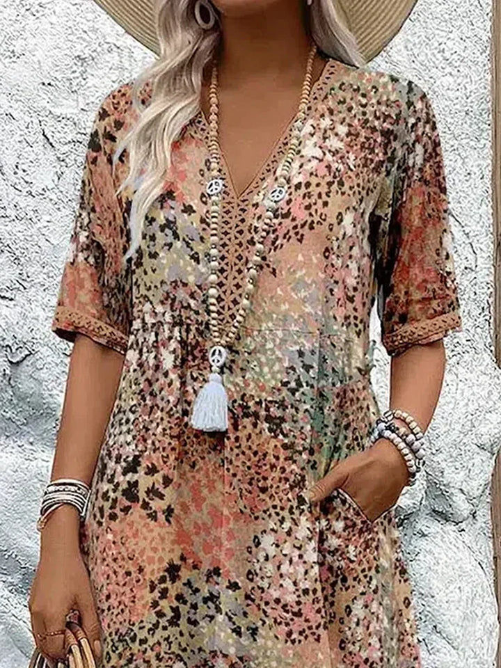 Harper | Vibrant Print Midi Dress