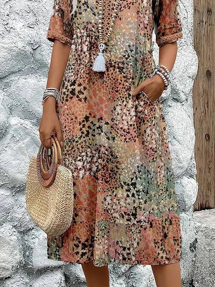 Harper | Vibrant Print Midi Dress