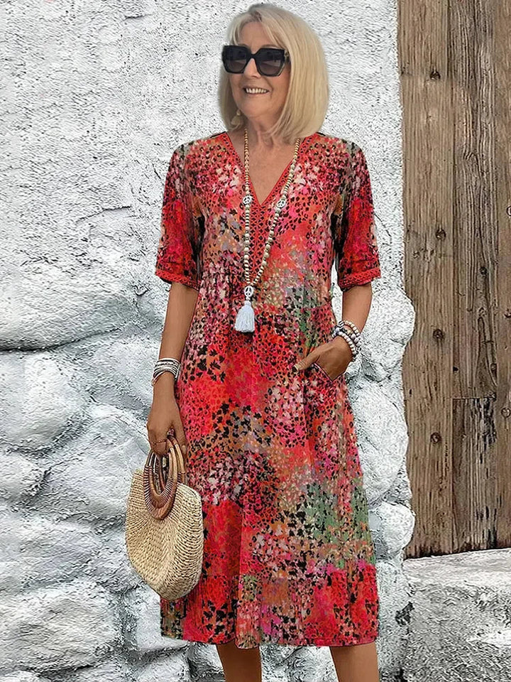 Harper | Vibrant Print Midi Dress