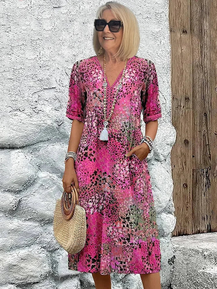 Harper | Vibrant Print Midi Dress