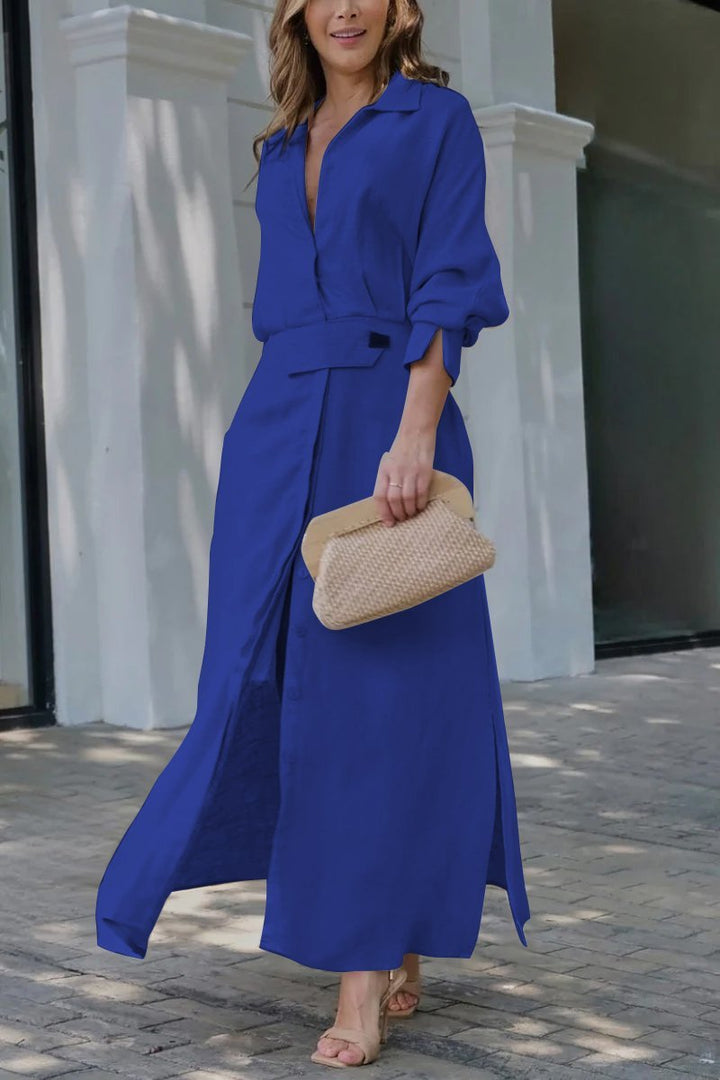 JEANETTE® MAXI DRESS with V-NECK
