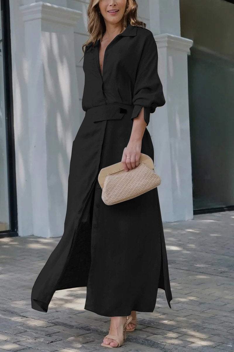 JEANETTE® MAXI DRESS with V-NECK