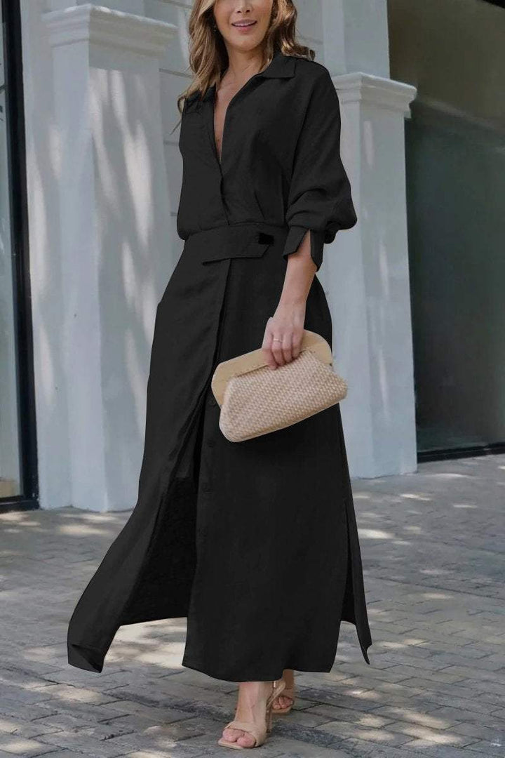 JEANETTE® MAXI DRESS with V-NECK