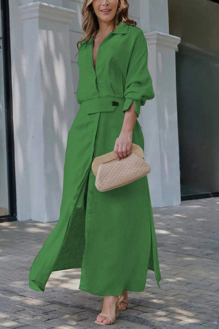 JEANETTE® MAXI DRESS with V-NECK