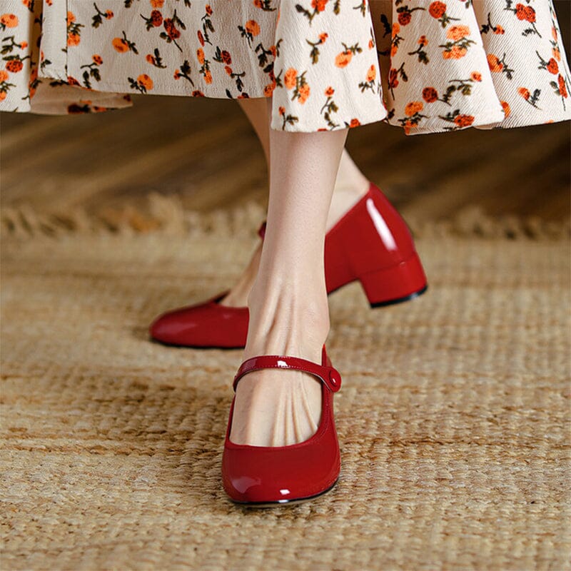 Livy | Leather Mary Janes