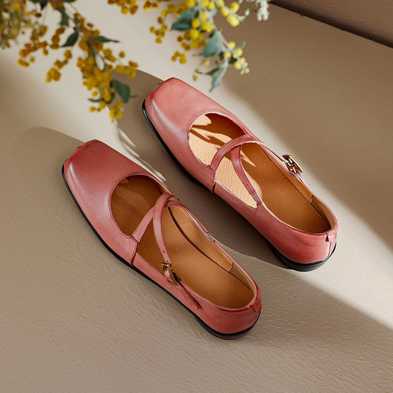 Edith | Leather Mary Janes
