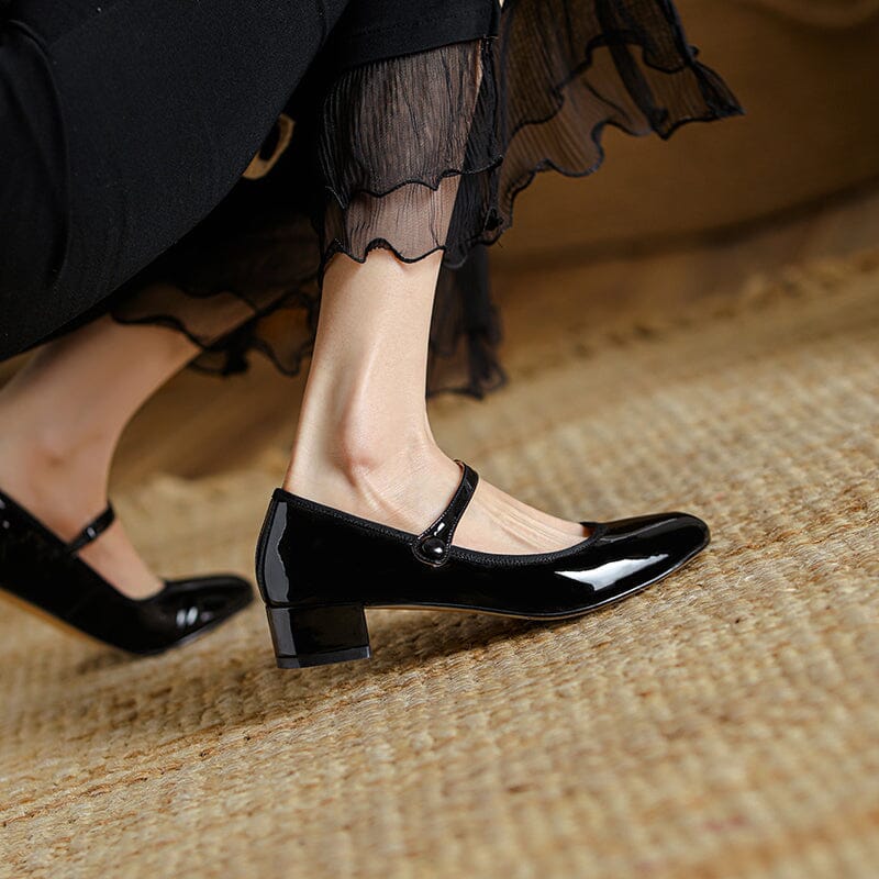 Livy | Leather Mary Janes