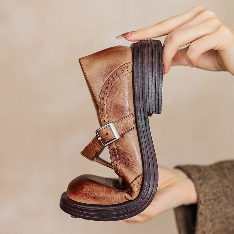 Paise | Leather Mary Janes