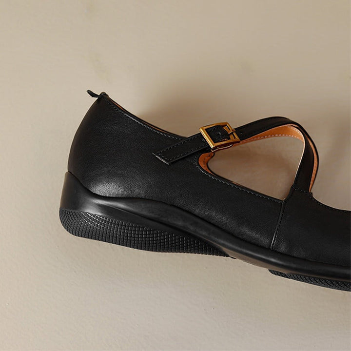 Edith | Leather Mary Janes