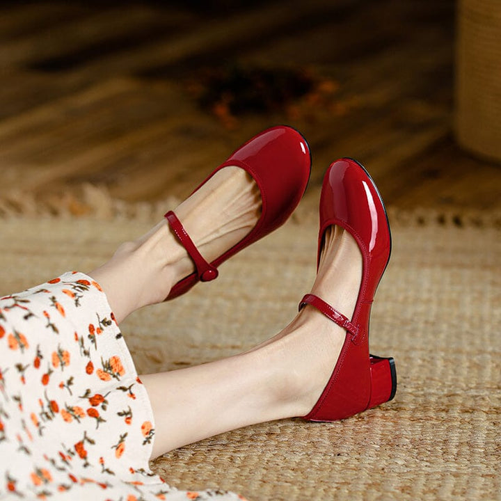 Livy | Leather Mary Janes
