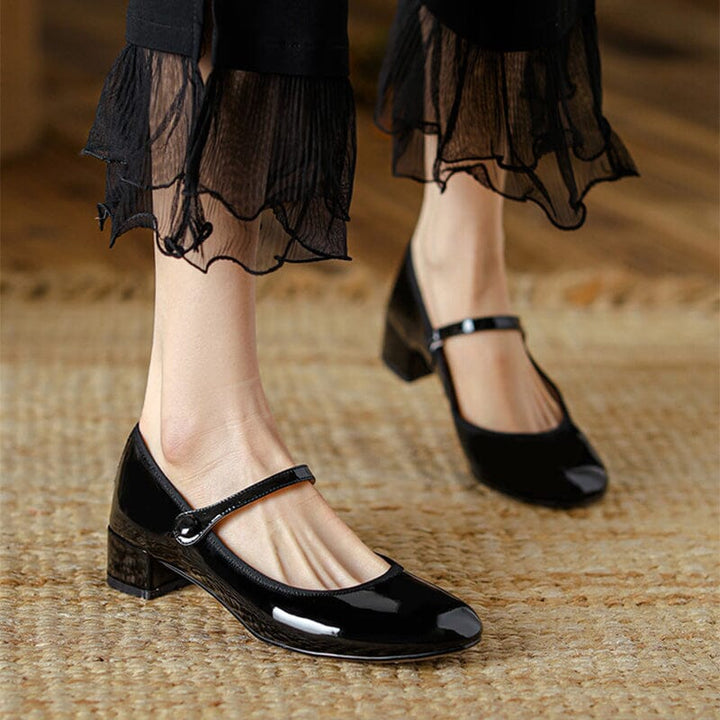 Livy | Leather Mary Janes