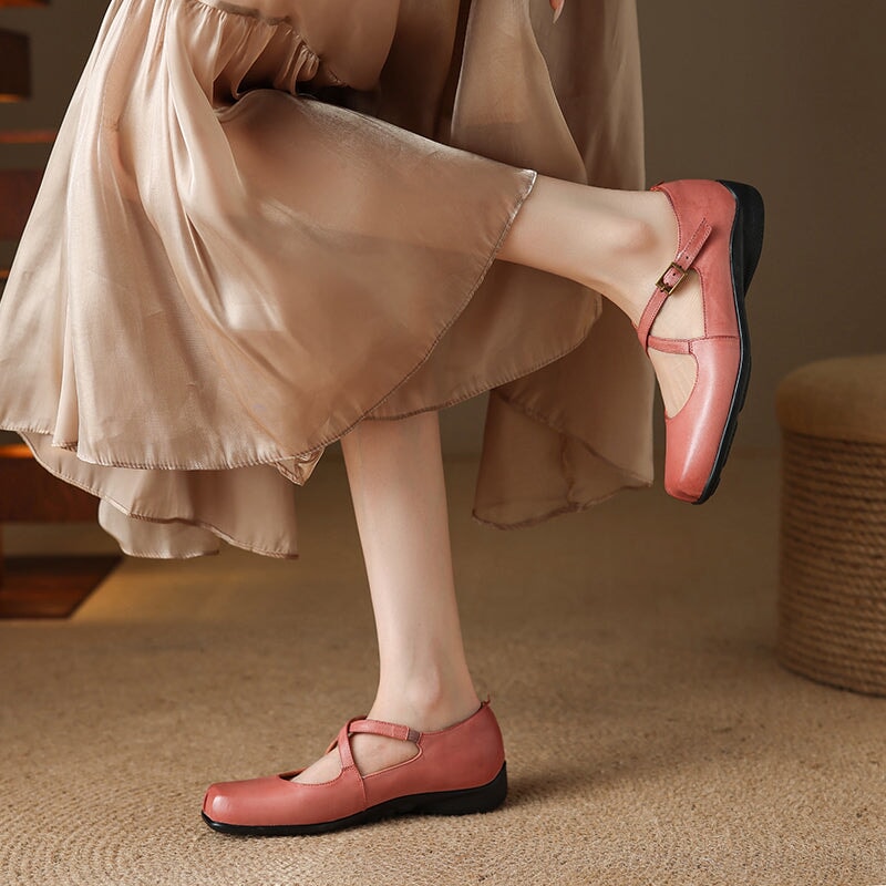 Edith | Leather Mary Janes