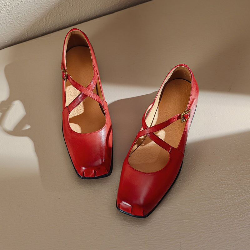 Edith | Leather Mary Janes