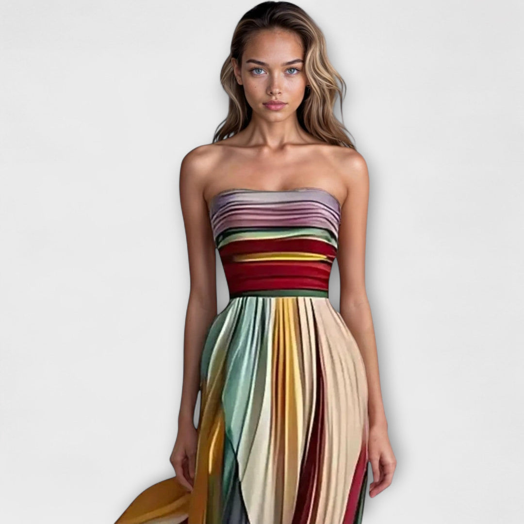 FLORA® COLORFUL SLEEVELESS DRESS